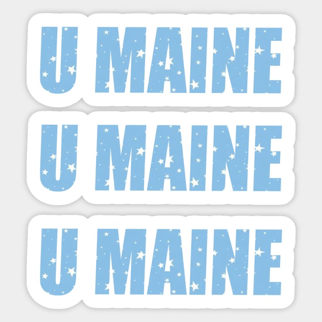 umaine x3 stars Sticker by designs-hj